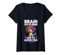 Womens Lupus Warrior Lupus Awareness V-Neck T-Shirt