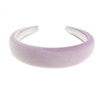 Womens Luxe Slightly Padded Puffy Velvet Flat Winter Evening Wedding Party Birthday Bridal Christmas Birthday Bridesmaid Headband Alice Band Hair Accessories Hairband (Lialc Lavender, One Size)