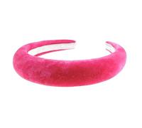 Womens Luxury Bump Padded Puffy Velvet Headband Winter Evening Wedding Party Birthday Bridal Christmas Birthday Bridesmaid Alice Band Hair Accessories Hairband, Gift Idea (Fuchsia, Bump)