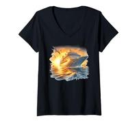 Women's Luxury Cruise Ship Ocean Sunset Vacation V-Neck T-Shirt