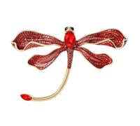 Womens Luxury Enamel Dragonfly Insect Brooch Pin Party Jewelry Red5676