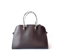 Women's Luxury Suede Tote Bag - Large Designer-Inspired Handbag - Fashionable Top Handle Work Bag - Hobo Tote, Coffee Smooth Plain Weave 15 Inches