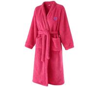 Womens Luxury Teddy Bear Fleece Long Cardigan Robe Ladies Flannel Thermal Dressing Gown Solid Colour Fashion Collarless Housecoat Winter Warm Soft Comfortable Loungewear Wrap
