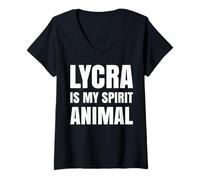 Womens Lycra is My Spirit Animal V-Neck T-Shirt