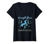 Womens Lymphedema Warrior Lymphatic Awareness Chronic Illness Fight V-Neck T-Shirt
