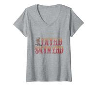 Womens Lynyrd Skynyrd Boot Logo Vintage 1970s Cowboy Classic Rock V-Neck T-Shirt