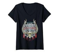 Womens Lynyrd Skynyrd Breeze Logo Retro 70s Classic Rock Biker Cool V-Neck T-Shirt