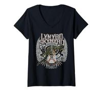 Womens Lynyrd Skynyrd Croc Rock Bullet Southern Country Tread On Me V-Neck T-Shirt