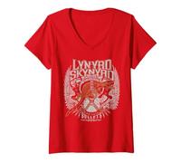 Womens Lynyrd Skynyrd Croc Rock Bullet Tread On Me Country Southern V-Neck T-Shirt