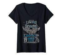 Womens Lynyrd Skynyrd In Concert Amarillo Texas Vintage 1970s Rock V-Neck T-Shirt