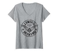 Women's Lynyrd Skynyrd Official Southern Rock Band Music | PAPL2579 V-Neck T-Shirt