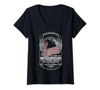 Womens Lynyrd Skynyrd Underbrush Live 70s Rock Retro Festival Biker V-Neck T-Shirt