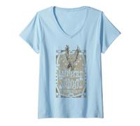 Womens Lynyrd Skynyrd Vintage Eagle LA 1973 Rock Concert Gifts V-Neck T-Shirt