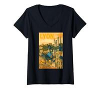 Womens Lyon Impression V-Neck T-Shirt