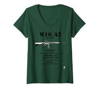 Womens M16 Rifle Musket of The Era V-Neck T-Shirt