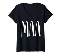 Womens Maa Goat Costume - Funny Goat Goes Maa V-Neck T-Shirt