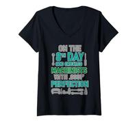 Women's Machine Operator Machinist V-Neck T-Shirt