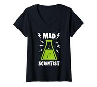 Womens Mad Scientist Science Costume V-Neck T-Shirt