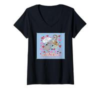 Women's Madagascar Love Makes The World Go Round V-Neck T-Shirt