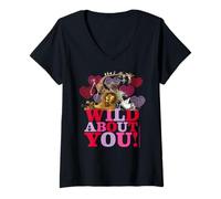 Women's Madagascar Wild About You Animal Fun V-Neck T-Shirt