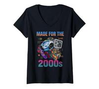 Women's Made for the 2000's Vintage Two-Thousands Retro 00s V-Neck T-Shirt