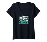 Women's Made in God's Image in 1995 Birth Year King Christian Lion V-Neck T-Shirt