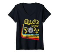 Womens Made In The 70's Vintage Retro V-Neck T-Shirt