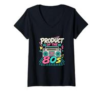Women's Made in The 80s Retro Audio Cassette Throwback V-Neck T-Shirt