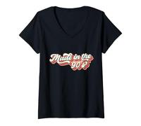 Women's Made in The 90s 1990s Retro Nineteen Eighties Vintage V-Neck T-Shirt