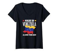 Women's Made in Venezuela A Long Time Ago Venezuelan Pride V-Neck T-Shirt