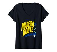 Women's Madeira Route Cabin Crew Travel Design V-Neck T-Shirt