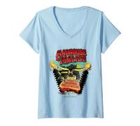 Womens Madhouse of Malice Hare-Raising Looney Tunes Merch V-Neck T-Shirt