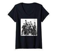 Womens Madness Suggs Ska Band Photo by Allan Ballard V-Neck T-Shirt
