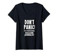 Women's Magazine Journalist V-Neck T-Shirt