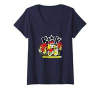 Womens Magic Pockets Bitmap Kid Pocket Power Retro Video Game V-Neck T-Shirt