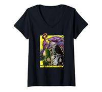 Womens Magic: The Gathering Be Legendary Commanders Profile Collage V-Neck T-Shirt
