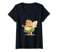 Womens Magical Fat Fairy Outfit for Funny Man and Woman V-Neck T-Shirt