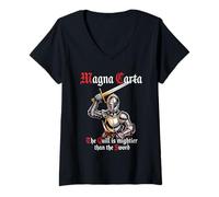 Womens Magna Carta Freedom And Civil Rights V-Neck T-Shirt