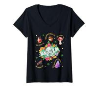 Womens Magnified VBS Insects Christian Adventure God Religious V-Neck T-Shirt