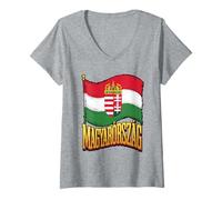 Womens Magyarorszag Hungarian Heritage Expat Roots V-Neck T-Shirt