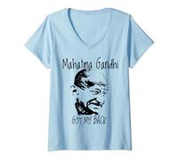 Womens Mahatma Gandhi shirt - Mahatma Gandhi t shirt V-Neck T-Shirt