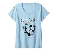Womens Mahatma Gandhi V-Neck T-Shirt