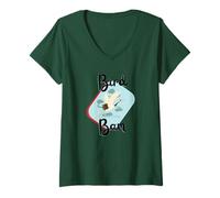 Womens Mahjong Bird Balm V-Neck T-Shirt