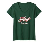 Womens Maigh Eo Do Sam, Fans Of County Mayo, Ireland, Mayo For Sam V-Neck T-Shirt