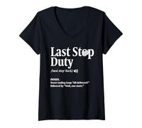 Women's Mail Carrier Last Stop Duty Funny Postal Worker Mailman V-Neck T-Shirt