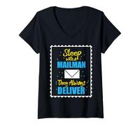 Women's Mail Carrier Parcel Delivery Post Man Postal Postman V-Neck T-Shirt