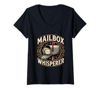 Women's Mailbox Whisperer Postal Worker Mail Carrier V-Neck T-Shirt