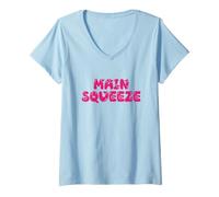 Women's Main Squeeze Love with Many Tiny Hearts V-Neck T-Shirt