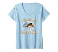 Women's Maine Coon cat - I Heard You I just Don't Care Sleeping Cat V-Neck T-Shirt