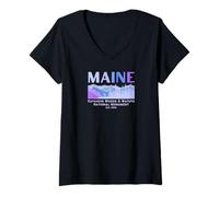 Womens Maine Katahdin Woods & Waters National Monument Gear & Tops V-Neck T-Shirt